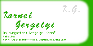 kornel gergelyi business card