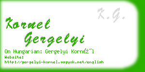 kornel gergelyi business card